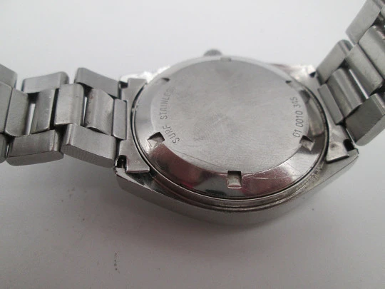 Reloj automático para hombre Zenith Surf. Acero inoxidable. Calendario. Brazalete. 1970 Reloj automático para hombre Zenith Surf. Acero inoxidable. Calendario. Brazalete. 1970