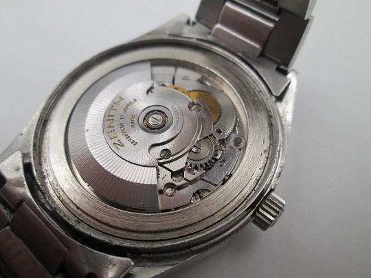 Reloj automático para hombre Zenith Surf. Acero inoxidable. Calendario. Brazalete. 1970 Reloj automático para hombre Zenith Surf. Acero inoxidable. Calendario. Brazalete. 1970