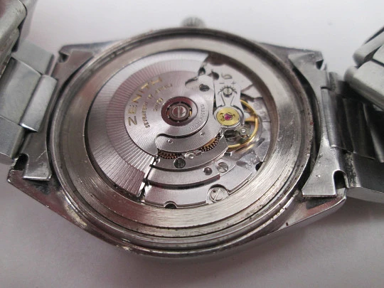 Reloj automático para hombre Zenith Surf. Acero inoxidable. Calendario. Brazalete. 1970 Reloj automático para hombre Zenith Surf. Acero inoxidable. Calendario. Brazalete. 1970