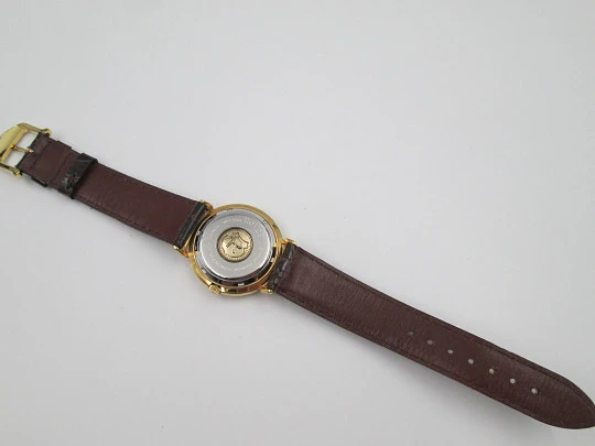 Reloj automático Royce Leadership. Chapado oro y acero inoxidable. Calendario. 1960