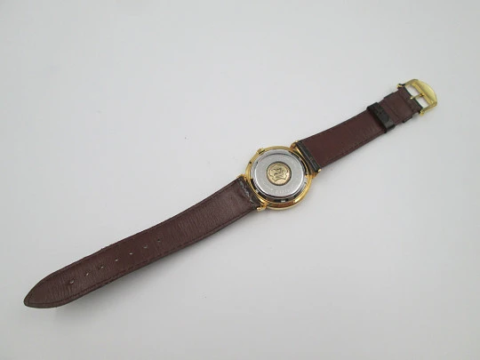 Reloj automático Royce Leadership. Chapado oro y acero inoxidable. Calendario. 1960