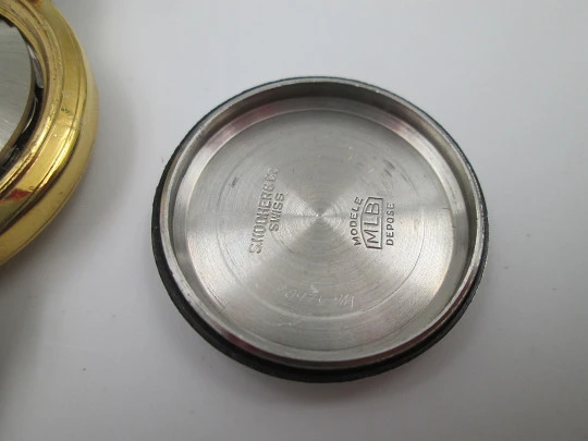 Reloj automático Royce Leadership. Chapado oro y acero inoxidable. Calendario. 1960