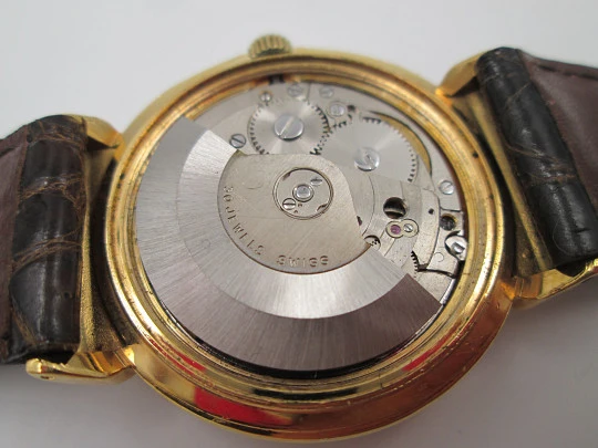Reloj automático Royce Leadership. Chapado oro y acero inoxidable. Calendario. 1960