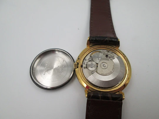 Reloj automático Royce Leadership. Chapado oro y acero inoxidable. Calendario. 1960