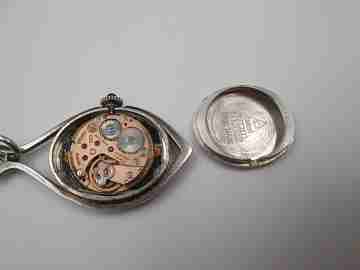 Reloj colgante mujer Omega De Ville. Plata ley 925. Cuerda manual. Años 70