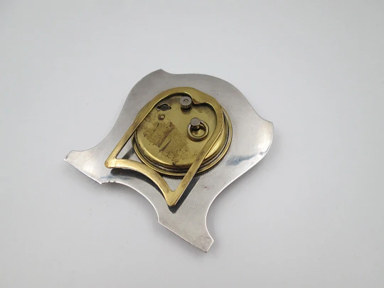 Reloj de sobremesa y despacho J. H. Williams. Plata de ley y bronce. Cuerda manual. 1920 Reloj de sobremesa y despacho J. H. Williams. Plata de ley y bronce. Cuerda manual. 1920