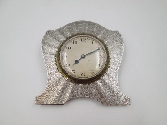 Reloj de sobremesa y despacho J. H. Williams. Plata de ley y bronce. Cuerda manual. 1920 Reloj de sobremesa y despacho J. H. Williams. Plata de ley y bronce. Cuerda manual. 1920