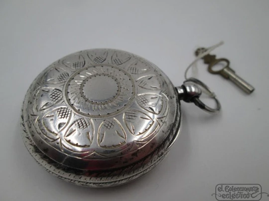 Reloj de uso / caracol. John Forrest. Plata de ley. Saboneta. 1900. Llaves