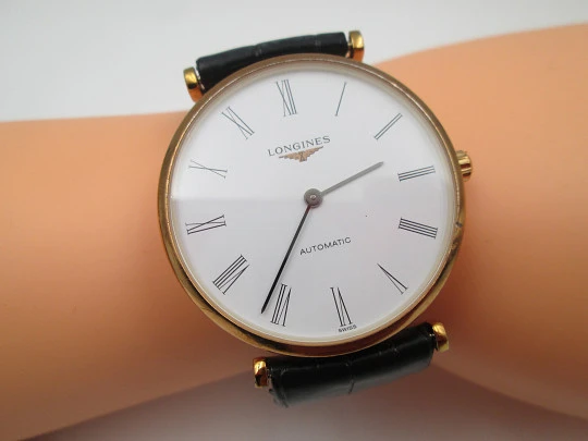 Reloj de vestir automático Longines La Grande Classique. Acero y revestimiento PVD oro