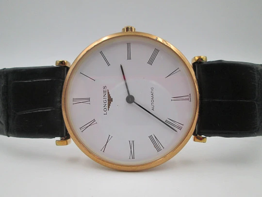 Reloj de vestir automático Longines La Grande Classique. Acero y revestimiento PVD oro