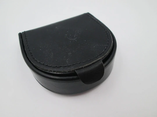 Reloj de viaje con alarma Jaeger LeCoultre Memovox. Chapado en oro. Estuche. 1970