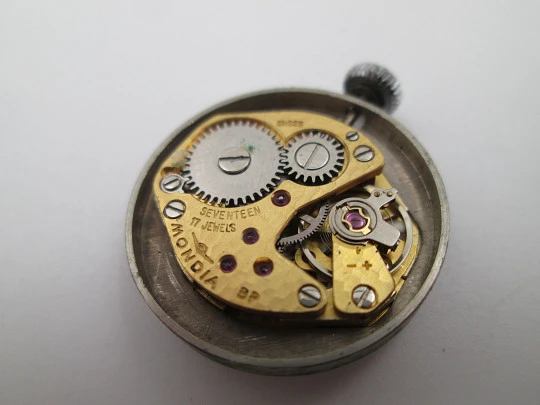 Reloj mujer Mondia con brazalete Puig Doria. Plata de ley 800 milésimas. Cuerda manual