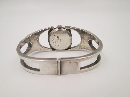 Reloj mujer Mondia con brazalete Puig Doria. Plata de ley 800 milésimas. Cuerda manual