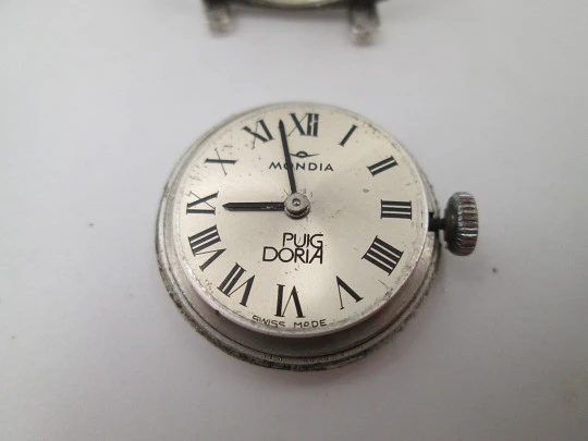 Reloj mujer Mondia con brazalete Puig Doria. Plata de ley 800 milésimas. Cuerda manual
