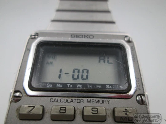 Reloj Seiko Calculadora C515-5000. Acero. Cuarzo. Armis. 1980