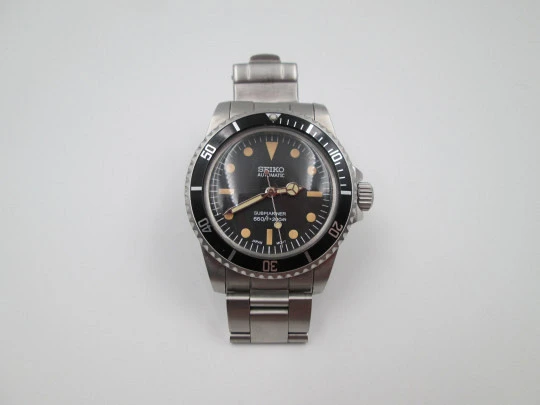 Reloj Seiko MOD Submariner. Acero inoxidable. Bisel giratorio. Brazalete. Automático