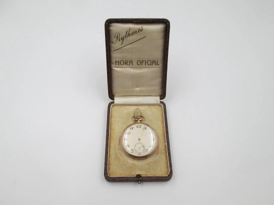 Reloj suizo lepine. Chapado en oro. Cuerda remontoir. Segundero. Estuche. 1930