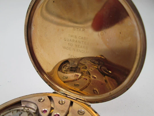Reloj suizo lepine. Chapado en oro. Cuerda remontoir. Segundero. Estuche. 1930