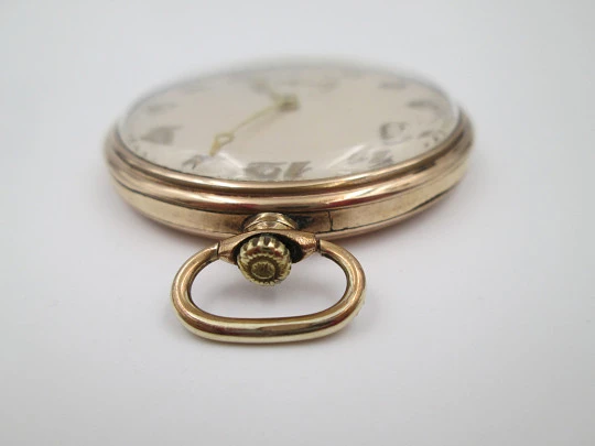 Reloj suizo lepine. Chapado en oro. Cuerda remontoir. Segundero. Estuche. 1930