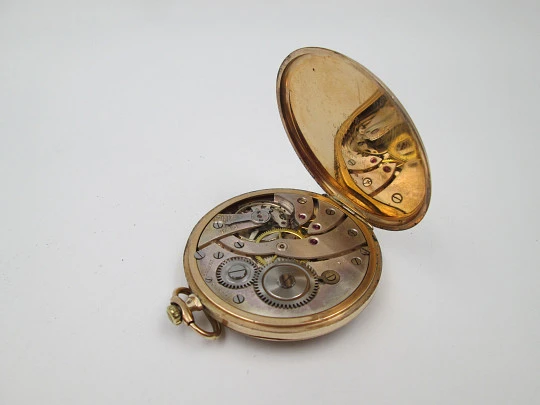 Reloj suizo lepine. Chapado en oro. Cuerda remontoir. Segundero. Estuche. 1930