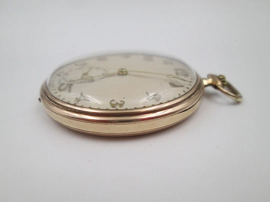 Reloj suizo lepine. Chapado en oro. Cuerda remontoir. Segundero. Estuche. 1930