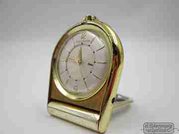 Reloj viaje Jaeger LeCoultre Memovox. Chapado oro. 1960. Alarma