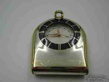Reloj viaje Jaeger LeCoultre Memovox. Chapado oro. 1960. Alarma