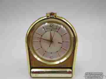 Reloj viaje Jaeger LeCoultre Memovox. Chapado oro. 1960. Alarma