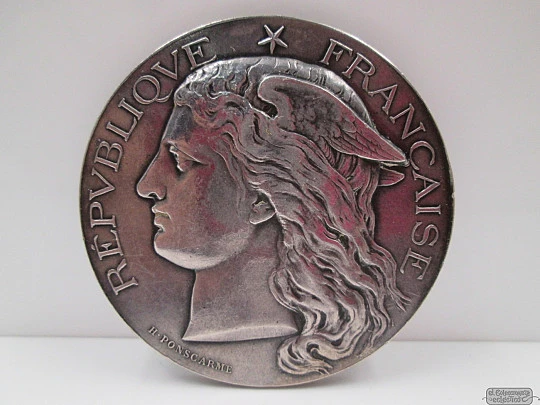 República Francesa. Ministerio de Comercio. Plata de ley, 1884. Francia