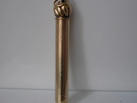 Retractable Propelling Pencil Gold Plated Sampson Mordan 1900 Ring