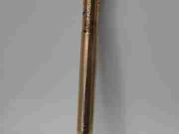 Retractable propelling pencil. Gold plated. Sampson Mordan. 1900. Ring