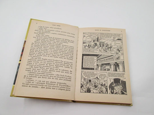 Robur, el conquistador. Julio Verne. Libro ilustrado. Historias Selección. Bruguera, 1985