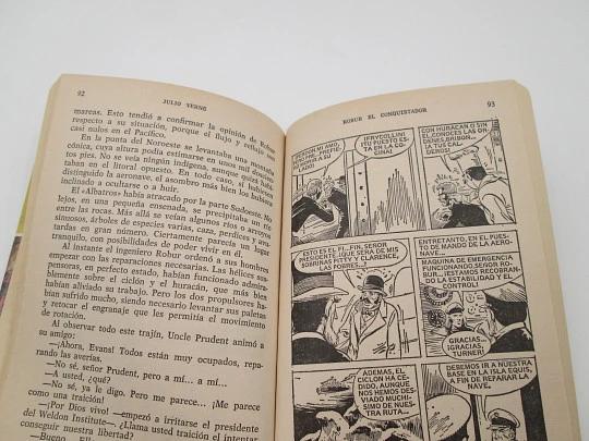 Robur, el conquistador. Julio Verne. Libro ilustrado. Historias Selección. Bruguera, 1985