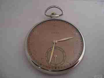 Rolex. Open face. Steel. Circa 1950's. Stem-wind. 15 jewels. Swiss