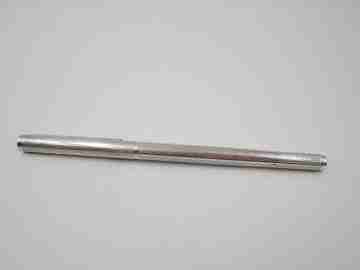 Rollerball pen. 925 sterling silver. Rhomboidal guilloche & vertical stripes. 1980's. Europe