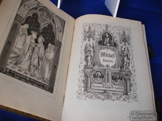 Roman missal. Leather covers. Metal clasps. France. 1867