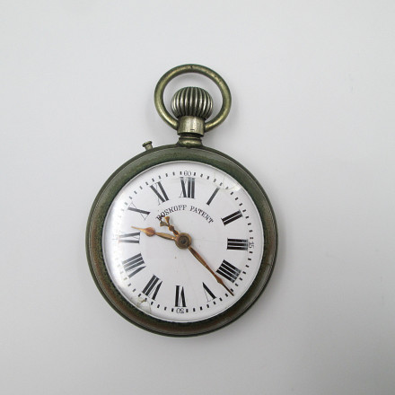 Roskopf Patent Metal Blanco Remontoir Con Pulsador 1900 El