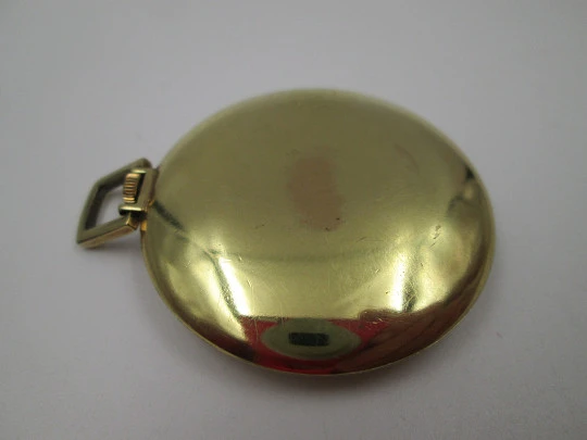 Royce. Gold plated case (Silvan Kocher). Manual wind. Press back. Golden dial. 1960's