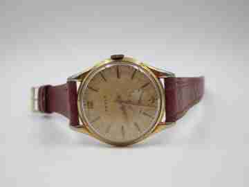 Royce. Stainless steel & gold plated. Manual wind. Sub Second. Strap. 1960's