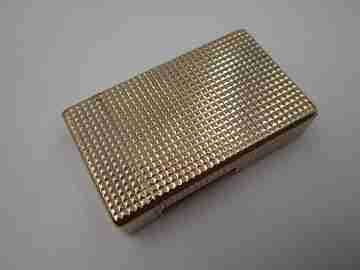 S. T. Dupont Paris. 20 microns gold plated. Diamond pattern. France. 1990's