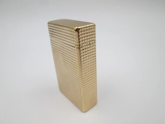S. T. Dupont Paris. 20 microns gold plated. Diamond pattern. France. 1990's