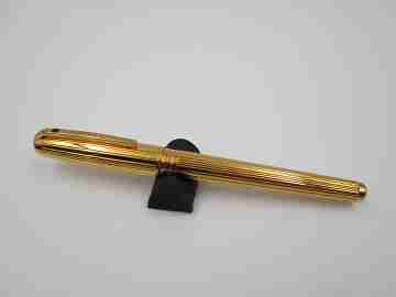 S.T. Dupont Olympio fountain pen. 23 microns gold plated. 18k nib. Box