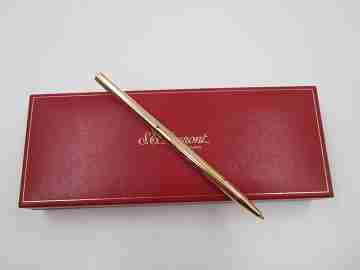 S.T. Dupont París Classique ballpoint pen. Gold plated metal. Original box. 1990's. France