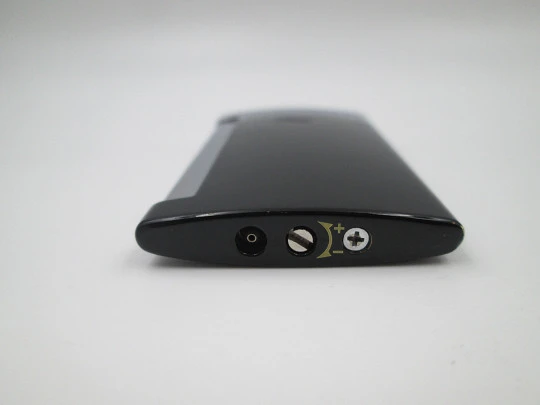 S.T. Dupont Slim 7 torch flame gas lighter. Black lacquer and chrome metal. Box. 2020's S.T. Dupont Slim 7 torch flame gas lighter. Black lacquer and chrome metal. Box. 2020's