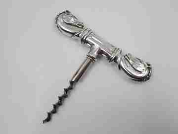 Sacacorchos de bar Pedro Durán. Plata de ley 925. Bustos caballos. 1990. España