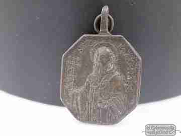 Saint Basil and Virgin of the Anguish. Bronze. 18th century