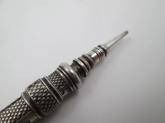 Sampson Mordan dip pen & propelling pencil combo. Sterling silver. 1880. UK