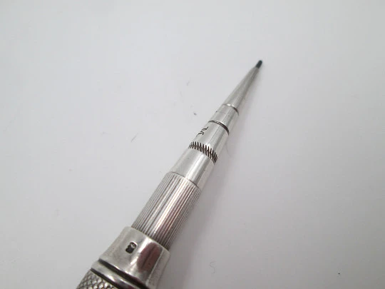 Sampson Mordan Everpoint 1843 mechanical propelling twist pencil. Sterling silver. 1900's