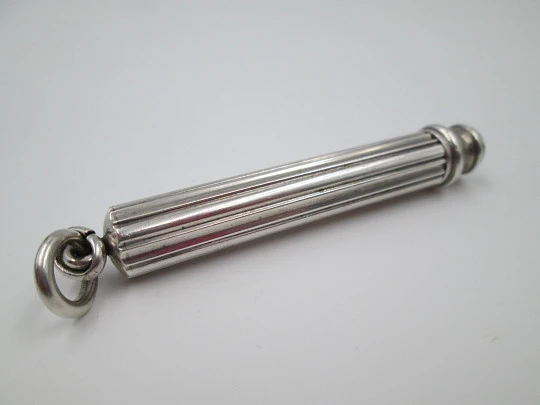 Sampson Mordan mechanical propelling twist pencil. Silver. 1910's