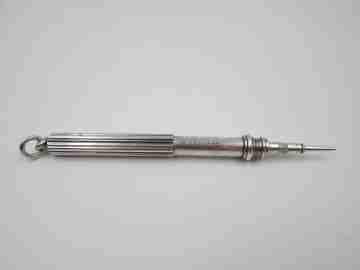 Sampson Mordan mechanical propelling twist pencil. Silver. 1910's